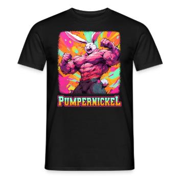 Pumpernickel Musculation Musculation Fitness Memes - T-shirt homme - noir - Devant - AI Model Male 178 light (178cm)