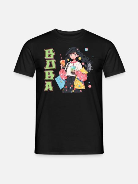 Anime et Boba Bubble Tea - T-shirt homme - noir
