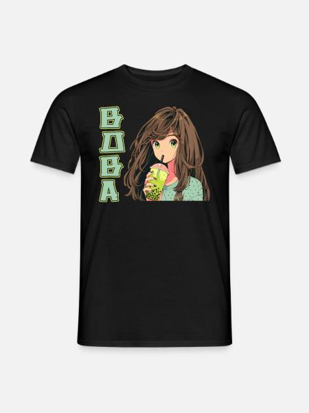 Anime and Boba Bubble Tea - Men's T-Shirt - black