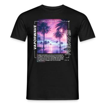 Vaporwave Esthétique Liminal Kawaii Pastel Goth - T-shirt homme - noir - Devant - AI Model Male 178 light (178cm)