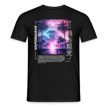Vaporwave Esthétique Liminal Kawaii Pastel Goth - T-shirt homme - noir - Devant - AI Model Male 178 light (178cm)