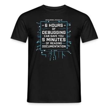 Programmierer Humor Coding Witze Entwickler - Männer T-Shirt - Schwarz - Vorne - AI Model Male 178 light (178cm)