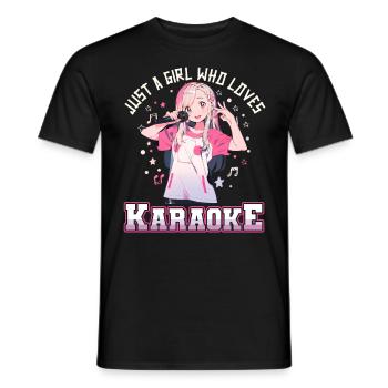 Juste une fille qui aime le karaoké - T-shirt homme - noir - Devant - AI Model Male 178 light (178cm)