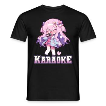 Filles Manga Anime Karaoké - T-shirt homme - noir - Devant - AI Model Male 178 light (178cm)