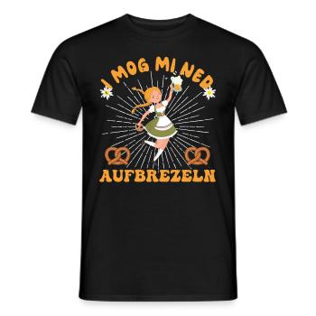 I Mog Mi Ned Aufbrezeln Dirndl - Männer T-Shirt - Schwarz - Vorne - AI Model Male 178 light (178cm)