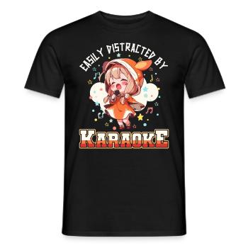 Facilement distrait par le karaoké - T-shirt homme - noir - Devant - AI Model Male 178 light (178cm)