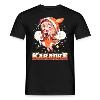 Filles Manga Anime Karaoké - T-shirt homme - noir - Devant - AI Model Male 178 light (178cm)