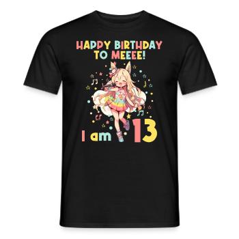 Anime Mandga K-Pop KPop Mädchen 13. Geburtstag - Männer T-Shirt - Schwarz - Vorne - AI Model Male 178 light (178cm)