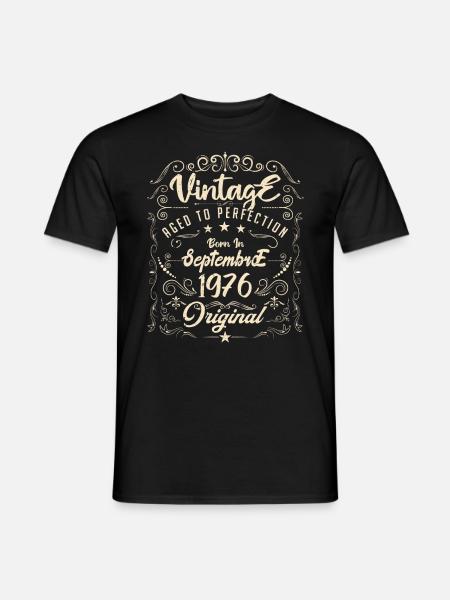 Född i september 1976. Jubileum september 1976. - T-shirt herr - svart