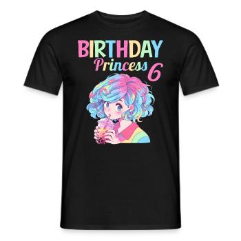 Anime Mandga Boba Bubble Tea 6ème anniversaire - T-shirt homme - noir - Devant - AI Model Male 178 light (178cm)