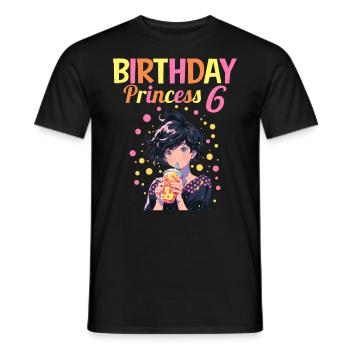 Anime Mandga Boba Bubble Tea 6ème anniversaire - T-shirt homme - noir - Devant - AI Model Male 178 light (178cm)