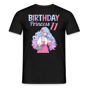 Anime Mandga Boba Bubble Tea 11ème anniversaire - T-shirt homme - noir - Devant - AI Model Male 178 light (178cm)