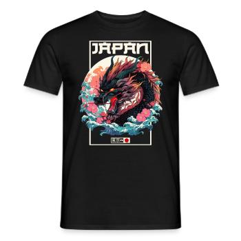 Tokyo Asie 80s Dragon Dragon Rétro Japonais - T-shirt homme - noir - Devant - AI Model Male 178 light (178cm)