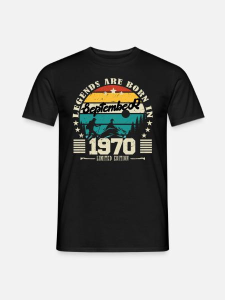 September 1970. Geburtstagsgeschenk September 1970 - Männer T-Shirt - Schwarz