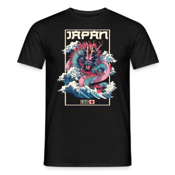 Tokyo Asie 80s Dragon Dragon Rétro Japonais - T-shirt homme - noir - Devant - AI Model Male 178 light (178cm)
