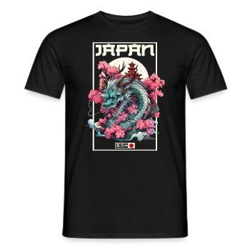 Tokyo Asie 80s Dragon Dragon Rétro Japonais - T-shirt homme - noir - Devant - AI Model Male 178 light (178cm)