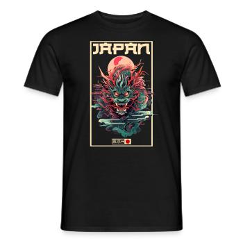 Tokyo Asie 80s Dragon Dragon Rétro Japonais - T-shirt homme - noir - Devant - AI Model Male 178 light (178cm)