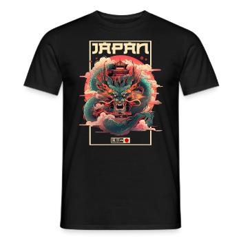 Tokyo Asie 80s Dragon Dragon Rétro Japonais - T-shirt homme - noir - Devant - AI Model Male 178 light (178cm)