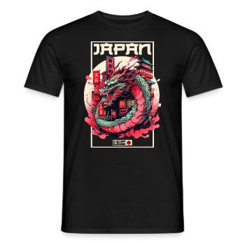 Tokyo Asie 80s Dragon Dragon Rétro Japonais - T-shirt homme - noir - Devant - AI Model Male 178 light (178cm)