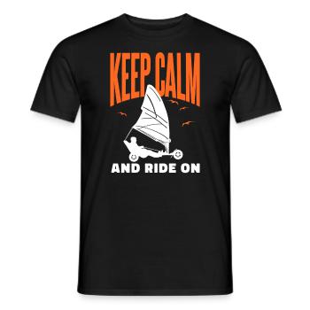 Sand Sailing, Windracer, Land Sailing, Land Sailor - Men's T-Shirt - black - Front - AI Model Male 178 light (178cm)