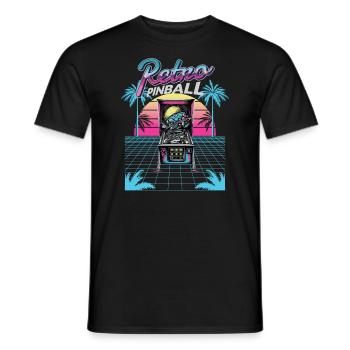 Pinball Pinball Machine Arcade Gamer Retro Pinball - Men's T-Shirt - black - Front - AI Model Male 178 light (178cm)