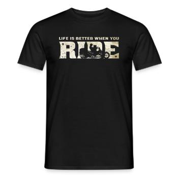 Trike Trike Rider Motortrike Vintage Trike Bike - T-shirt homme - noir - Devant - AI Model Male 178 light (178cm)