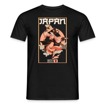 Tokyo Asia 80s Japanese Retro Geishas Geisha - Men's T-Shirt - black - Front - AI Model Male 178 light (178cm)