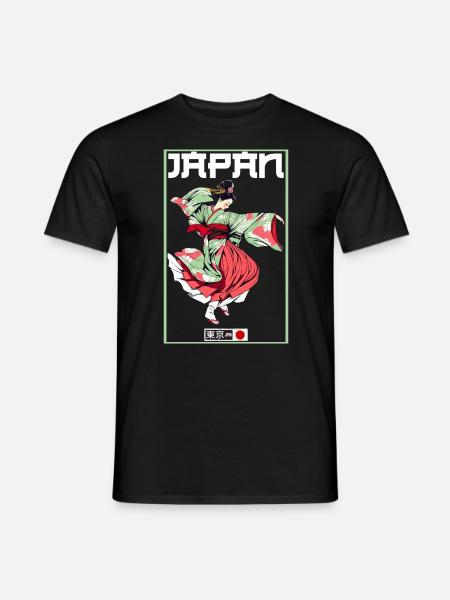 Tokyo Asia 80s Japanese Retro Geishas Geisha - Men's T-Shirt - black