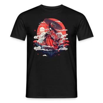 Asie 80s Samouraï Rétro Japonais Samouraï - T-shirt homme - noir - Devant - AI Model Male 178 light (178cm)