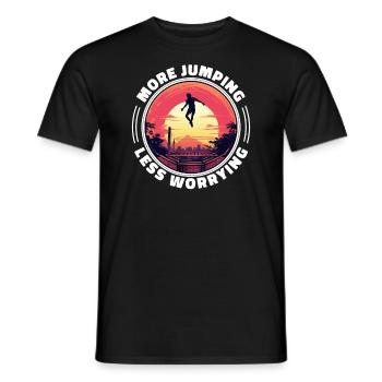 Lustige Sprüche Fitness Workout Trampolin-Sport - Männer T-Shirt - Schwarz - Vorne - AI Model Male 178 light (178cm)