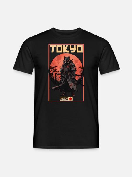 Asia 80s Japanese Retro Samurai Samurai - Men's T-Shirt - black