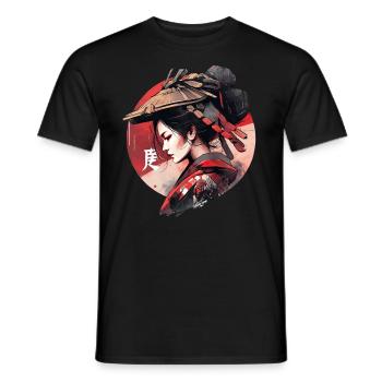 Asie 80s Samouraï Rétro Japonais Samouraï - T-shirt homme - noir - Devant - AI Model Male 178 light (178cm)