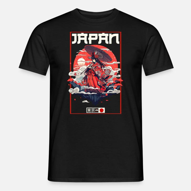 Asia 80s Japanese Retro Samurai Samurai - Men's T-Shirt - black