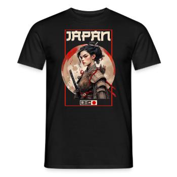 Asie 80s Samouraï Rétro Japonais Samouraï - T-shirt homme - noir - Devant - AI Model Male 178 light (178cm)