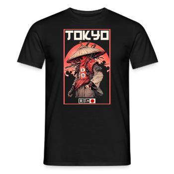 Asie 80s Samouraï Rétro Japonais Samouraï - T-shirt homme - noir - Devant - AI Model Male 178 light (178cm)