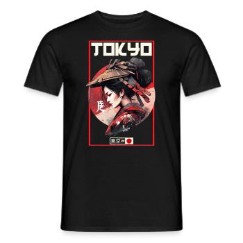 Asie 80s Samouraï Rétro Japonais Samouraï - T-shirt homme - noir - Devant - AI Model Male 178 light (178cm)