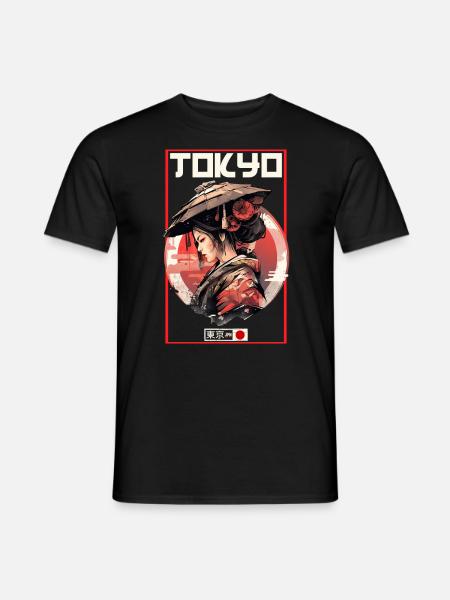 Asia 80s Japanese Retro Samurai Samurai - Men's T-Shirt - black