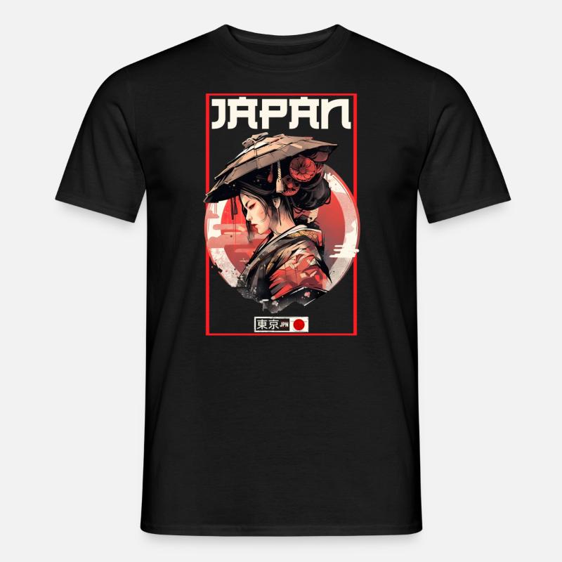 Asia 80s Japanese Retro Samurai Samurai - Men's T-Shirt - black