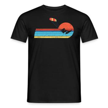 Kitesurf Kiteboard Kitesurfing Kite-Surf Vintage - T-shirt homme - noir - Devant - AI Model Male 178 light (178cm)