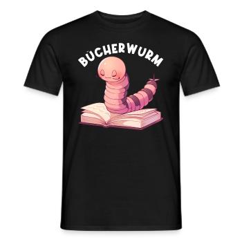 Leidenschaftlicher Leser Leserin Leseratte - Männer T-Shirt - Schwarz - Vorne - AI Model Male 178 light (178cm)