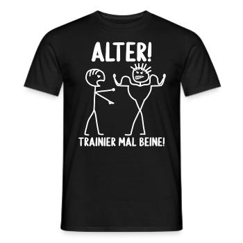 Fitness Bodybuilder Gym Alter hast du trainiert - Männer T-Shirt - Schwarz - Vorne - AI Model Male 178 light (178cm)