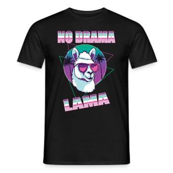PAS de Lama dramatique - T-shirt homme - noir - Devant - AI Model Male 178 light (178cm)