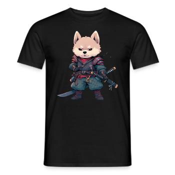 Asia Corki Japanese Samurai Samurai - Men's T-Shirt - black - Front - AI Model Male 178 light (178cm)