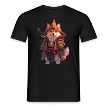 Asia Corki Japanese Samurai Samurai - Men's T-Shirt - black - Front - AI Model Male 178 light (178cm)