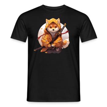 Asia Corki Japanese Samurai Samurai - Men's T-Shirt - black - Front - AI Model Male 178 light (178cm)
