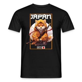 Asia Corki Japanese Samurai Samurai - Men's T-Shirt - black - Front - AI Model Male 178 light (178cm)
