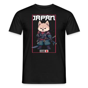 Asia Corki Japanese Samurai Samurai - Men's T-Shirt - black - Front - AI Model Male 178 light (178cm)