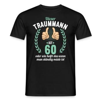Dieser Traummann ist 60 Jahre 60 Geburtstag - Männer T-Shirt - Schwarz - Vorne - AI Model Male 178 light (178cm)