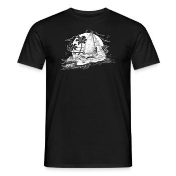 Catamaran-Boot Segelboot Segeln Segler - Männer T-Shirt - Schwarz - Vorne - AI Model Male 178 light (178cm)