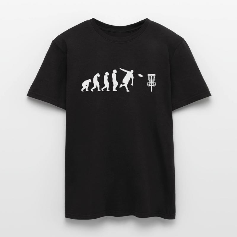 Disc-Golf-Spieler Disc-Golfer Game Evolution Männer T-Shirt